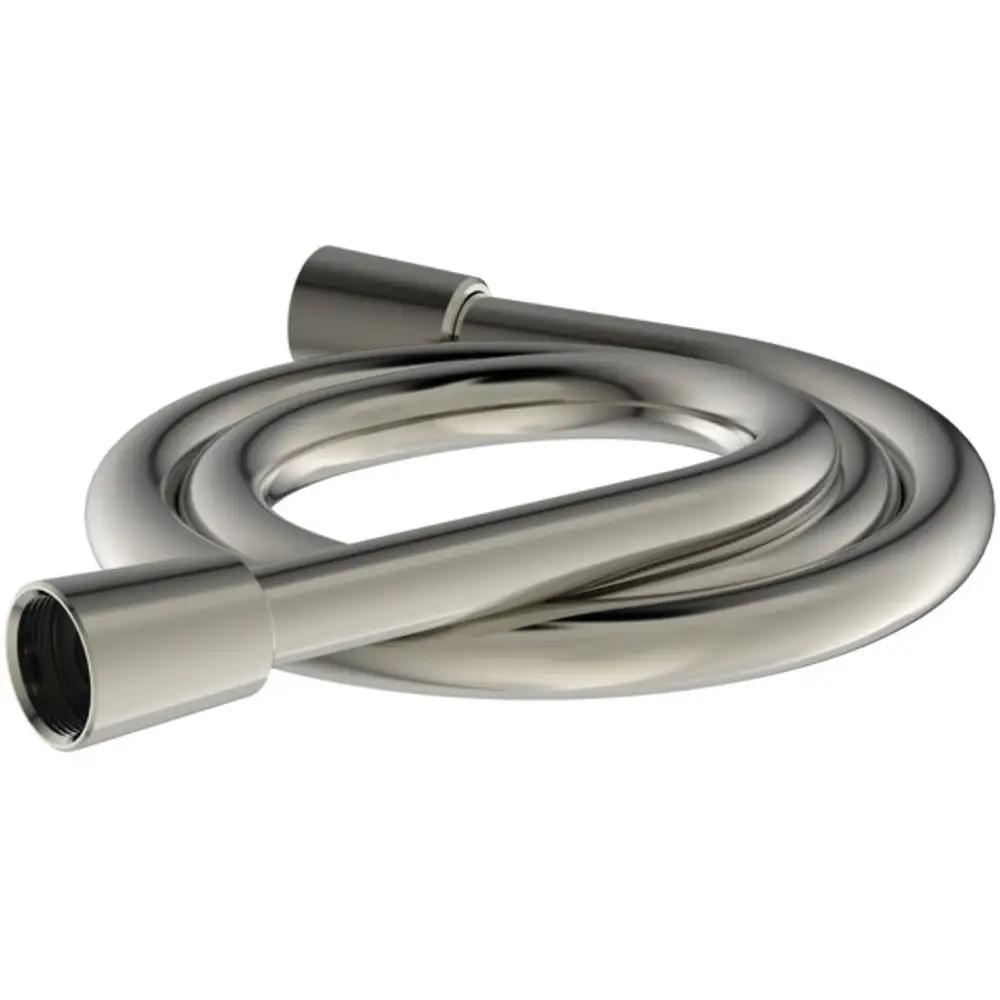 Metallischer Brauseschlauch mit gewundenem Design, geeignet für die Duschinstallation. Ideal Standard bietet diese flexible Lösung für Sanitärbedürfnisse.